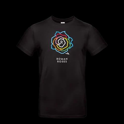 T-shirt unisexe ROMAN ROSES - Noir / Logo coloré